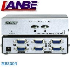 皇冠特价 LANBE蓝宝 VGA切换器/分配器 VGA2进4出 铁壳