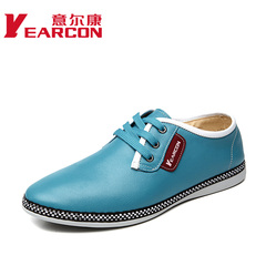 Erkang authentic new style leather men's shoes everyday casual shoe lacing shoes trend leather men's shoes