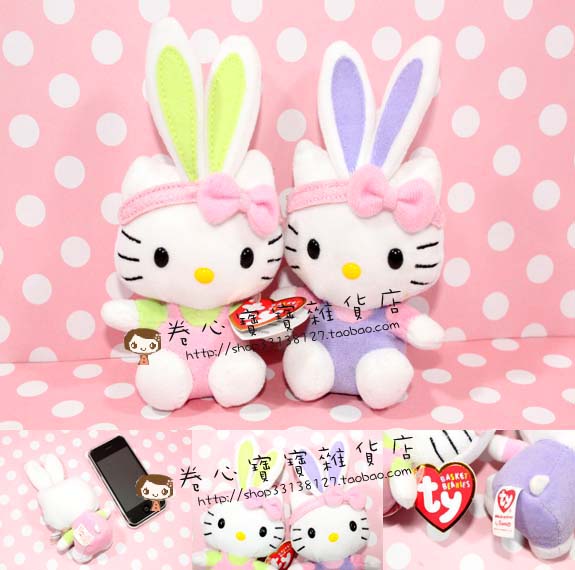 特㊣日单sanriohellokitty兔年小公仔摆设挂件卷心宝宝杂货店