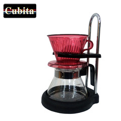 滴漏式咖啡壶组合装/美式滴漏咖啡配滤纸使用 高温耐热咖啡玻璃壶