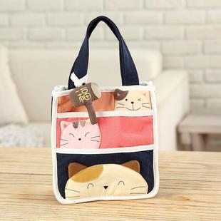 貓咪手提包 新款 Kiro奇樂貓 可愛貓咪女士韓版時尚簡約帆佈小手提包 220820 貓咪包包