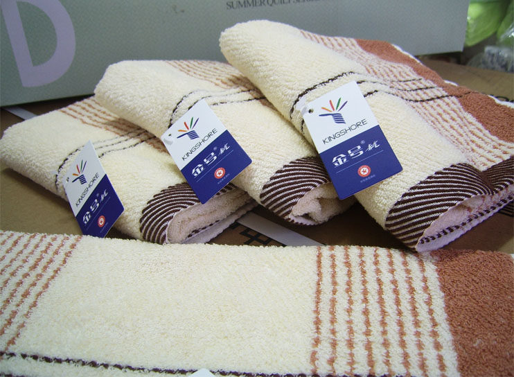金号毛巾纯棉棉缎面巾0120棕色正品家用特价毛巾