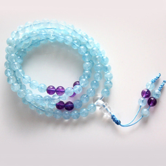 Crystal aquamarine treasure natural 108 prayer beads women bracelet GE Zi Bai Jing fashion jewelry bracelets