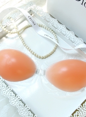 硅胶肉色防走光内衣 防水加厚无痕礼服隐形聚拢文胸温泉游泳不掉