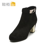 Shoebox new European fashion shoe 2015 women high boots with side zipper short boots 1115505266