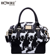 New 2015 fall deer soft animal print handbags bag Crossbody bag Korean version of mosaic