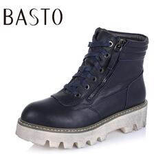 BASTO/百思图冬季专柜同款牛皮女靴15X45DD5