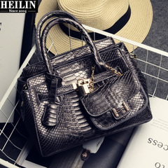 Hey, Linda bag 2015 winter tide Platinum handbag new serpentine lock Birkin bag ladies handbag shoulder bag