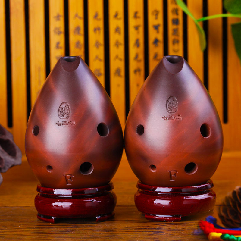 永田七星六孔埙水滴型专业演奏初学奏乐器f调陶埙古埙