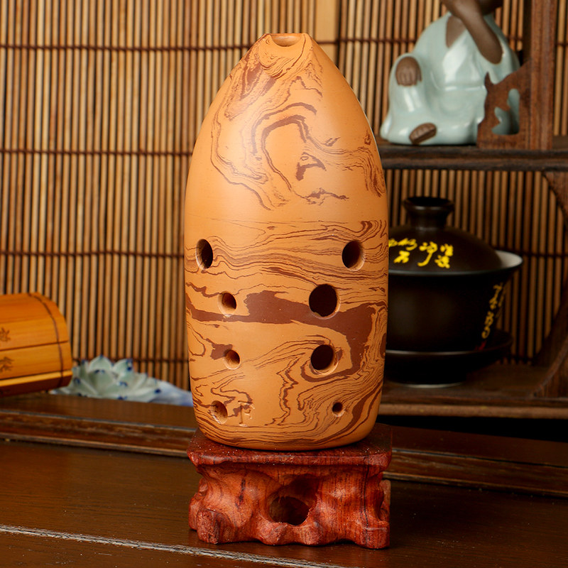 七星埙正品十孔岩纹专业演奏乐器笔筒初学入门成人自学10孔损乐器