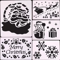 桂冠 圣诞装饰品 圣诞雪喷模版 圣诞用品窗贴用品 多个图案