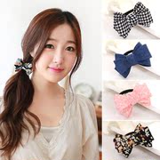 Know Connie hair accessories Korean fabric Butterfly string sweet loving circle tiara hair rubber band Holster accessories