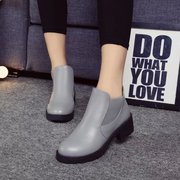 2015 new Martin with flat boots for fall/winter women's retro England women boots shoes short boots shoes with chunky heels and velvet