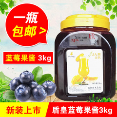 盾皇果酱 奶茶原料专用/冰粥/果粒刨冰/冰沙果酱【蓝莓果酱】3kg