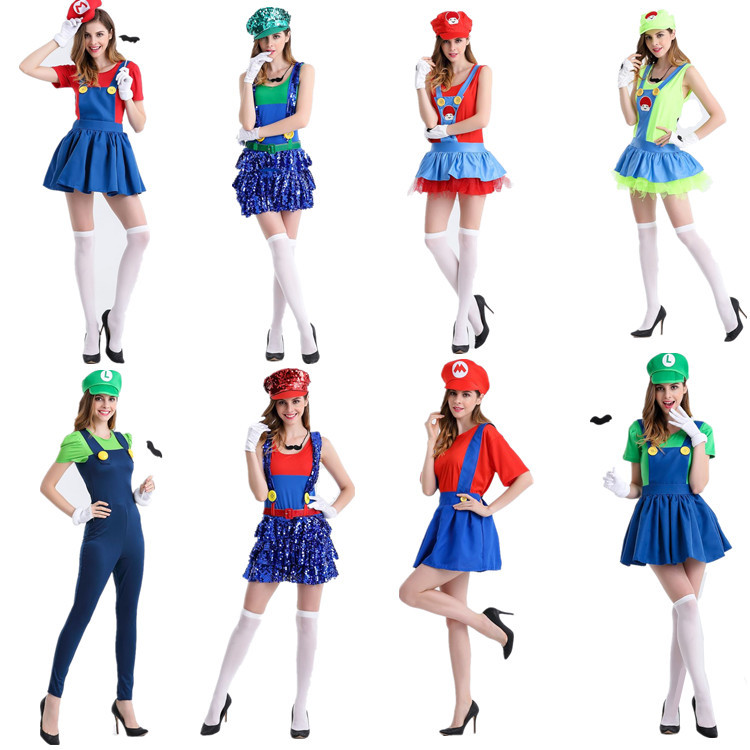Super Mario Brothers Adult Suspenders costume Mario clothes adult Christmas Louis cos Clothesin the Women's clothing/Boutique , Costume/National costume/Stage costumes , National costume/Costumes category - from Buy2taobao.com to provide professional Taobao agent buy service