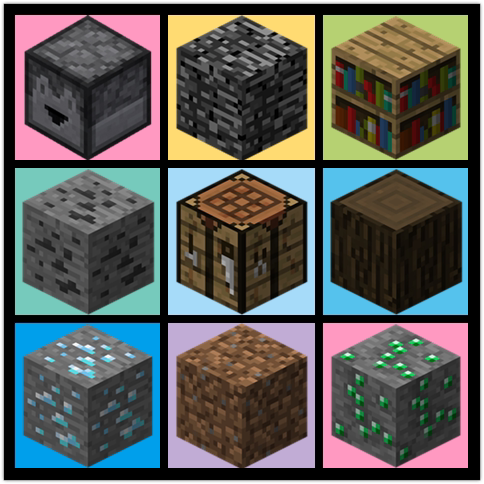 满35元包邮mc我的世界方块大全20厘米可开合存储物件手工纸模型