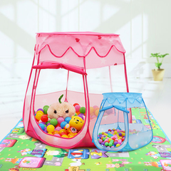 启启儿童帐篷 室内粉色公主游戏屋 户外婴儿玩具游戏帐篷房海洋球