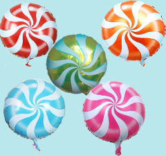 风车棒棒糖铝膜飘空气球生日婚庆派对装饰儿童充气玩具氢气球