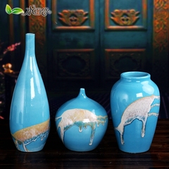 创意现代景德镇陶瓷花瓶三件套摆件简约客厅电视酒柜玄关台面摆设