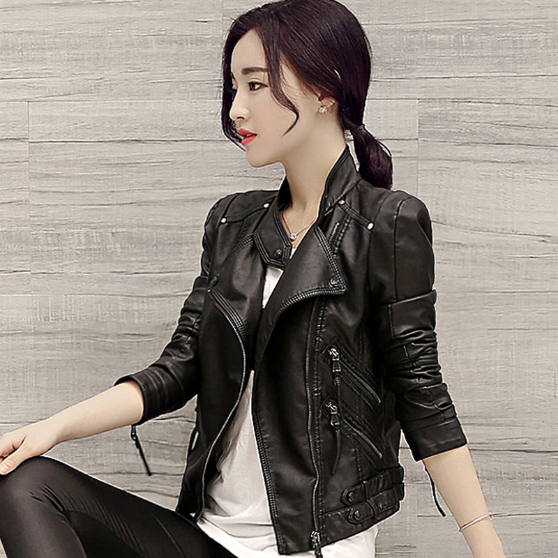 2016 spring clothes Europe station Locomotive leather Europe and America have cash less than that is registered in the accounts Slim leather jacket PU Women's coatin the Women's clothing/Boutique , Leather clothing category - from Buy2taobao.com to provide professional Taobao agent buy service