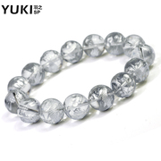 YUKI natural genuine White Pearl bracelets men''s jewelry Crystal Fortune luck bracelets birthday gifts