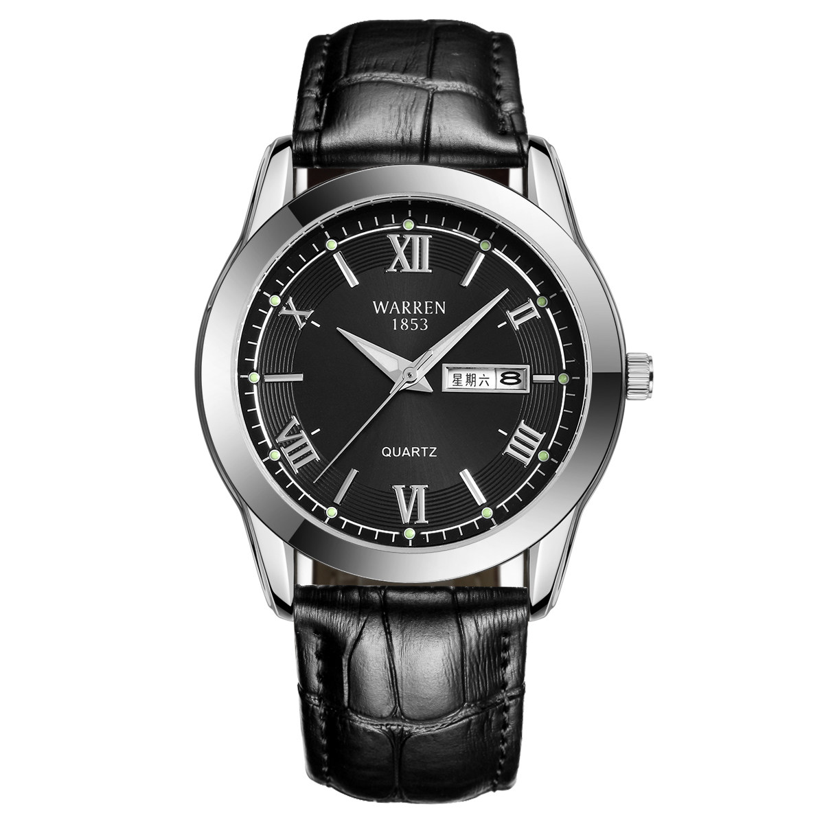 5折瑞士正品男万维表w603c全自动机械表超薄防水真皮带手表