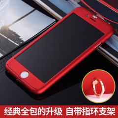 苹果6s手机壳全包 iphone6plus女款红奢华潮防摔个性指环扣支架新