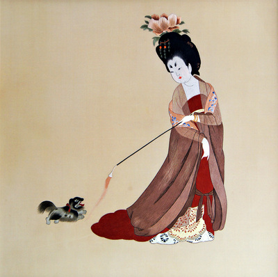 苏绣单面绣 王亚星《唐代仕女》