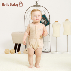 Hellobaby婴童包屁哈衣宝宝三角爬服新生儿家居服背心连体爬服夏