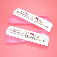 Hello Kitty凯蒂猫儿童便携学生餐具盒筷子盒大小号可爱卡通空盒