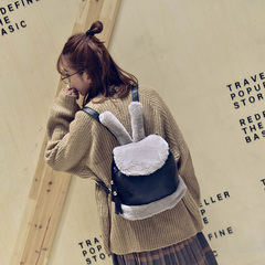 YOGCI 2016秋季新款韩版女包抽带卡通防泼水软面休闲小软双肩背包