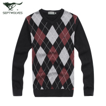 七匹狼毛衫 男士V领毛衣 羊绒 2015秋装新款 正品男装 1086