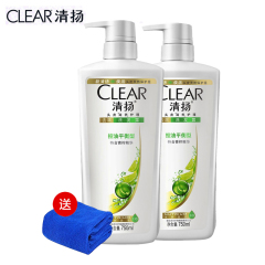 清扬洗发露控油平衡型 750ml X2 送毛巾一条洗发水/露套装