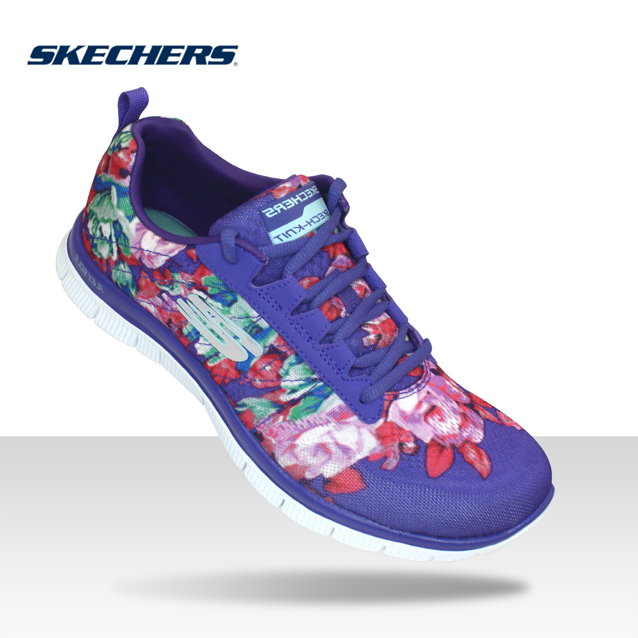 Skechers斯凯奇时尚新品透气网面运动鞋 潮流印花系带女鞋12448-tmall.hk天猫国际产品展示图3