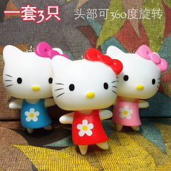 新款hellokitty猫搪胶摆件凯蒂猫可动挂件kt猫公仔包挂生日礼物