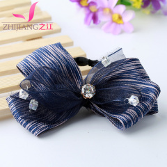 River string rope ponytail hair bands of Korean butterflies first Korea imported Jewelry Diamond rope end