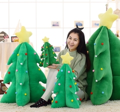 美之诺 圣诞树抱枕圣诞节装饰物布娃娃毛绒玩具集体活动节日礼物