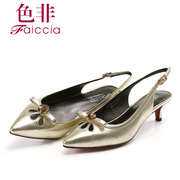 Non-spring 2015 counters new genuine leather buckle shoes with stiletto WIA832403AP