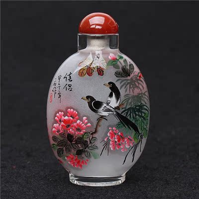 《佳侣》河北衡水内画鼻烟壶名家作品 造晶