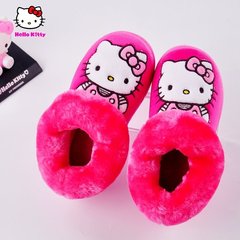 HelloKitty儿童拖鞋冬宝宝棉拖鞋女童棉鞋冬季保暖棉拖鞋小孩拖鞋