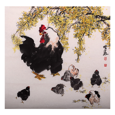 【指引收藏】中国大画家 国美协 张增丽《报春(黄)》