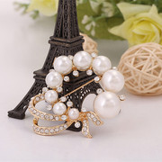 Straight female Korean brooch pin fashion jewelry rhinestones brooch Korea temperament Joker brooch accessory package mail