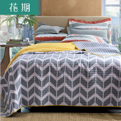 花期 美式绗缝被 超柔空调被夏凉被可水洗床盖床单床罩毯子 双人