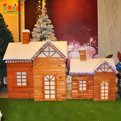 圣诞装饰大号圣诞雪房子雪屋模型酒店KTV商场场景布置道具带彩灯