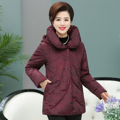 2016中老年女装冬装韩版羽绒服中年妈妈装大码连帽上衣40-50-60岁