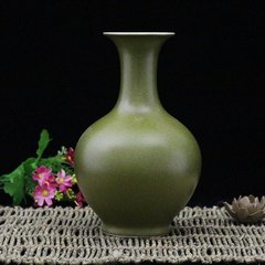 景德镇陶瓷器 茶叶末花瓶现代时尚简约家居客厅摆件装饰 陶瓷花瓶