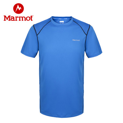 Marmot/土撥鼠速幹T恤夏男士款短袖夏戶外圓領透氣排汗運動60390 - 38407830475