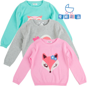 拉巴拉童装2015冬装女童高领毛衣儿童毛衫打