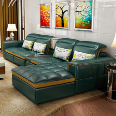 喾评乘 沙发真皮沙发 现代客厅组合大小户型多功能头层牛皮沙发