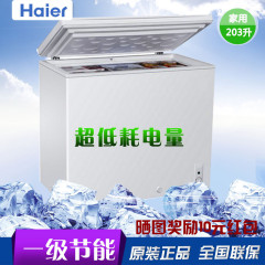 Haier/海尔 BC/BD-203HCD 家用卧式玻璃镜面低霜节能冷藏冷冻柜